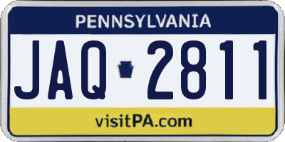 PA license plate JAQ2811