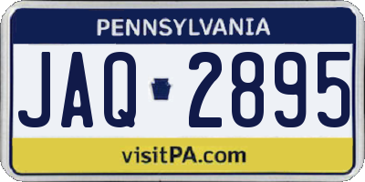PA license plate JAQ2895