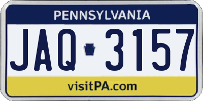 PA license plate JAQ3157
