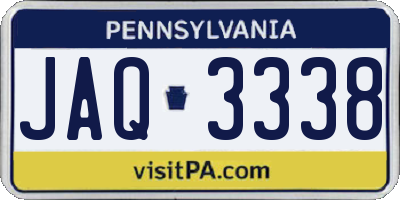 PA license plate JAQ3338