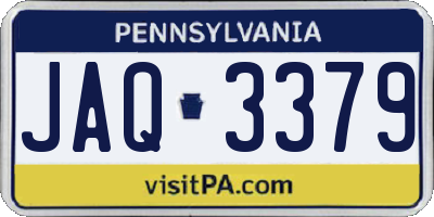 PA license plate JAQ3379