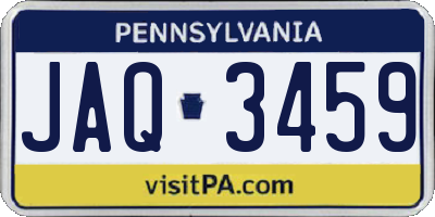 PA license plate JAQ3459