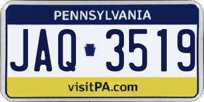 PA license plate JAQ3519