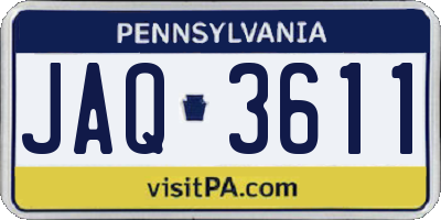 PA license plate JAQ3611