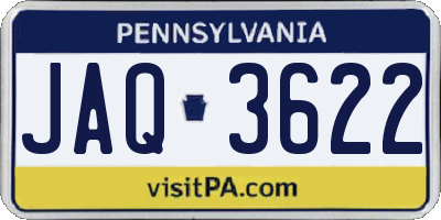 PA license plate JAQ3622