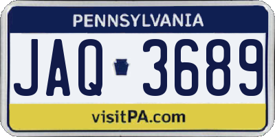 PA license plate JAQ3689