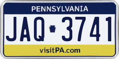 PA license plate JAQ3741