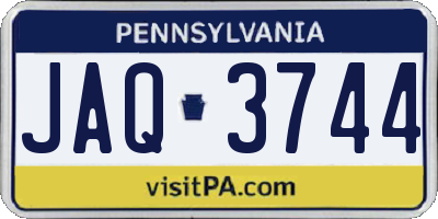 PA license plate JAQ3744