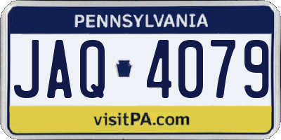PA license plate JAQ4079