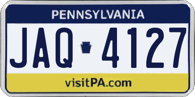 PA license plate JAQ4127