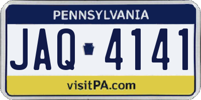 PA license plate JAQ4141