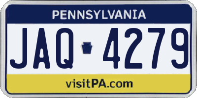 PA license plate JAQ4279