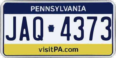 PA license plate JAQ4373