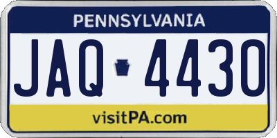PA license plate JAQ4430