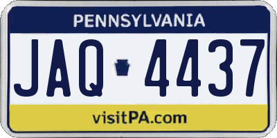 PA license plate JAQ4437