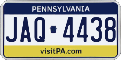 PA license plate JAQ4438