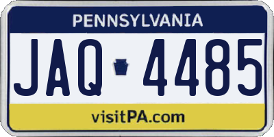 PA license plate JAQ4485