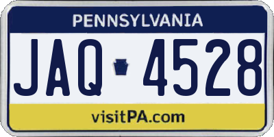 PA license plate JAQ4528