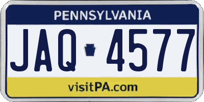 PA license plate JAQ4577