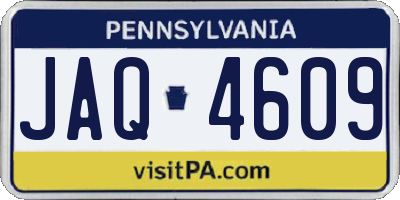 PA license plate JAQ4609