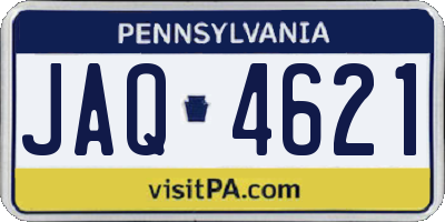 PA license plate JAQ4621
