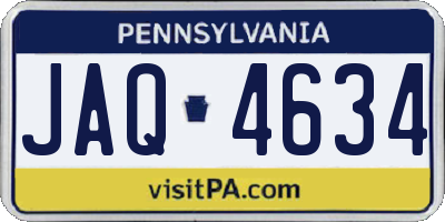 PA license plate JAQ4634