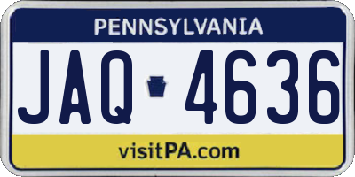 PA license plate JAQ4636