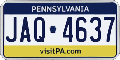 PA license plate JAQ4637