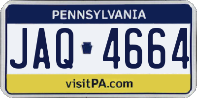 PA license plate JAQ4664