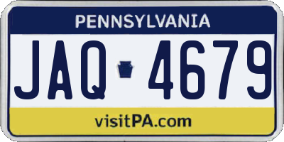PA license plate JAQ4679