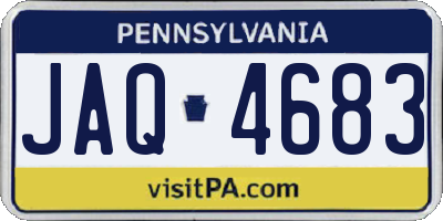 PA license plate JAQ4683