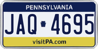 PA license plate JAQ4695