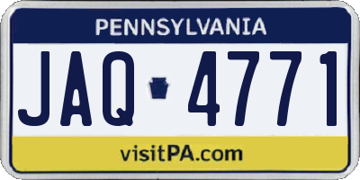 PA license plate JAQ4771