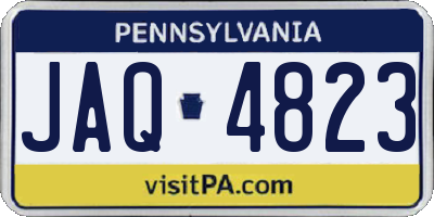 PA license plate JAQ4823