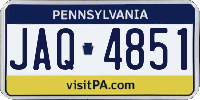 PA license plate JAQ4851