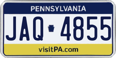 PA license plate JAQ4855