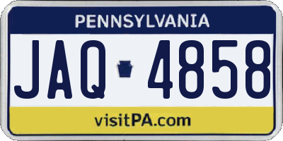 PA license plate JAQ4858