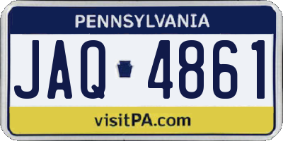 PA license plate JAQ4861