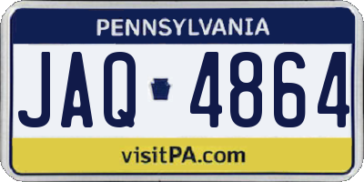 PA license plate JAQ4864
