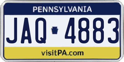 PA license plate JAQ4883
