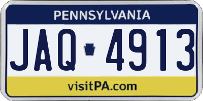 PA license plate JAQ4913