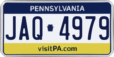 PA license plate JAQ4979