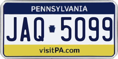 PA license plate JAQ5099