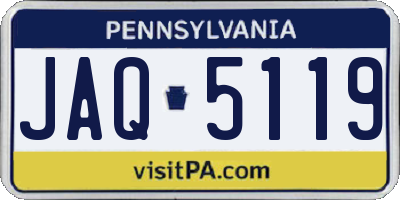 PA license plate JAQ5119