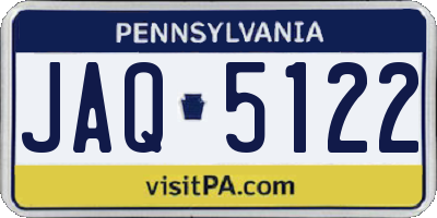 PA license plate JAQ5122