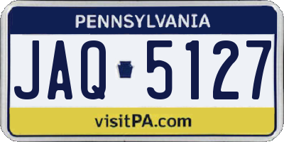 PA license plate JAQ5127
