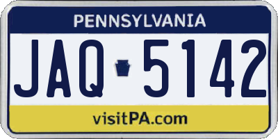 PA license plate JAQ5142