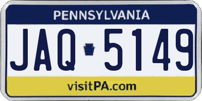 PA license plate JAQ5149