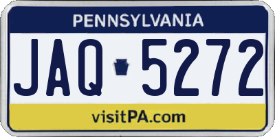 PA license plate JAQ5272
