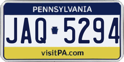 PA license plate JAQ5294